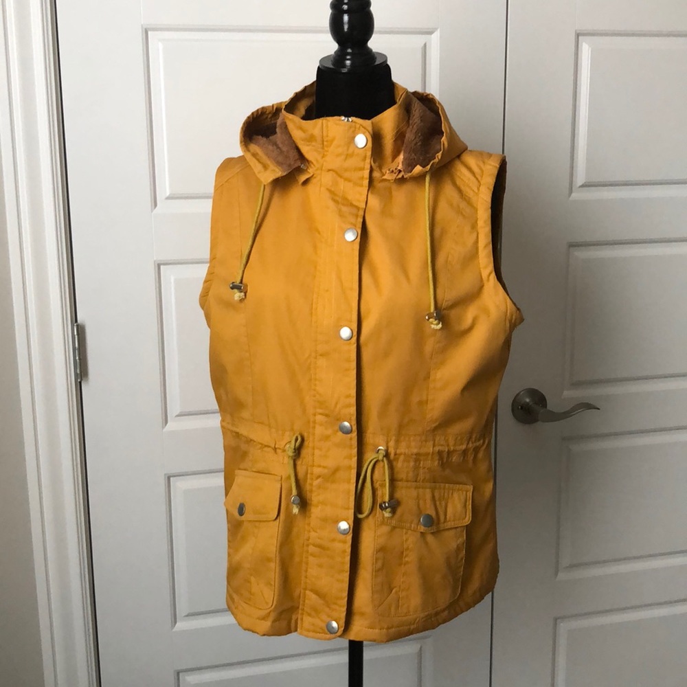Lined gold colored vest